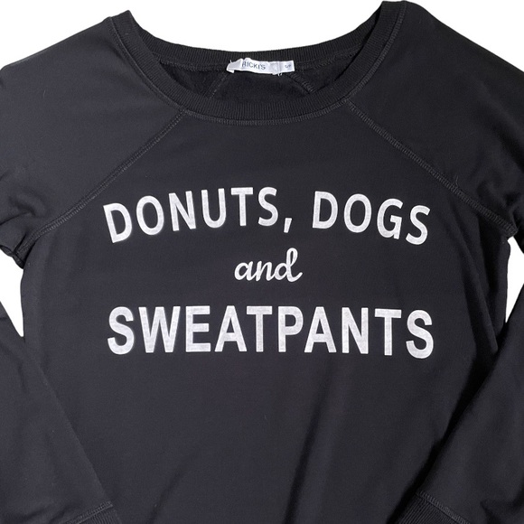 RICKI’S Donuts, Dogs and Sweatpants Raglan Long Sleeve Size Small - Picture 3 of 5